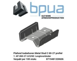 Verbindingsstuk Voor Plafondprofiel 60x27 Mm, Zakje 100 Stuks