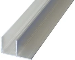 Gutta Aluminium U-profiel Met Strip Overdwars Voor 16 Mm Dubbele Brugplaten 2000 Mm