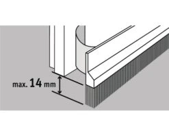 FIX-O-MOLL Standard Tochtstrip Voor Deuren Zelfklevend Bruin 46 Mm X 1 M -Martens shop DV 8 4064234 02 4c DE 20190425171758