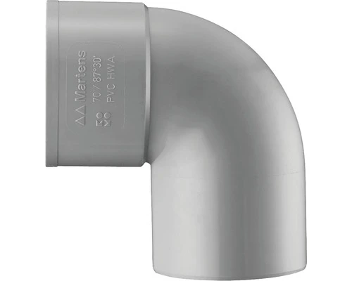 MARTENS Bocht, Hwa, PVC, 1 X Lijmmof, Grijs, 87°, 80 Mm