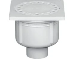 MARTENS Doucheput, ABS-kunststof, Grijs, Onderuitloop