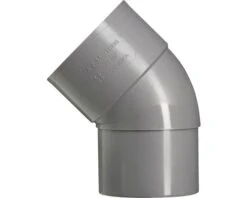 MARTENS Bocht Verjongd, Hwa, PVC, 1 X Lijmmof, Grijs, 45°, 100 Mm