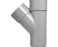 MARTENS T-stuk Hwa, PVC, 2 X Lijmmof, Grijs, 45°, 70 Mm