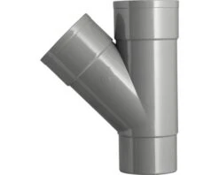 MARTENS T-stuk Hwa, PVC, 2 X Lijmmof, Grijs, 45°, 100 Mm