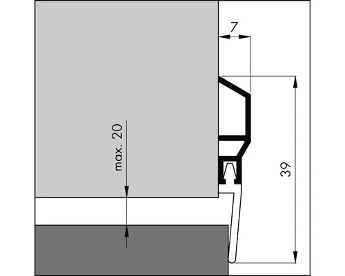 ELLEN Tochtprofiel ADS Classic Aluminium 100 Cm - Afbeelding 2