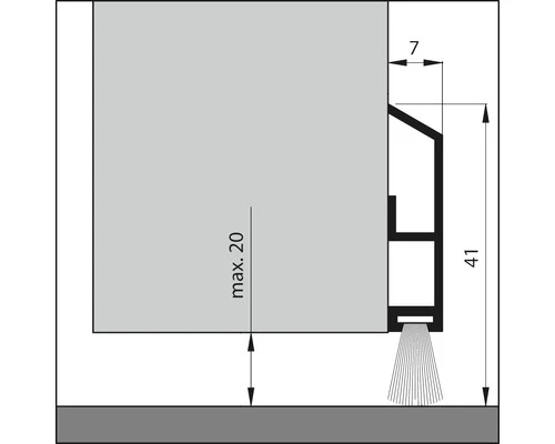 ELLEN Tochtprofiel ADS-B Aluminium Met Borstel 100 Cm 2 ELLEN Tochtprofiel ADS-B Aluminium Met Borstel 100 Cm - Afbeelding 2