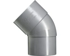 MARTENS Bocht Verjongd, Hwa, PVC, 1 X Lijmmof, Grijs, 45°, 60 Mm
