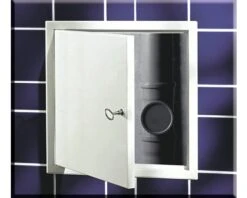 Inspectiedeur Softline Plaatstaal Verzinkt Wit RAL 9016 Met Verzonken 4-kantafsluiting 40 X 40 Cm