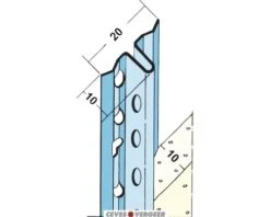 PROTEKTOR Afreiprofiel 1105-3000 Mm, Verzinkt Voor 10 Mm Pleisterlaagdikte
