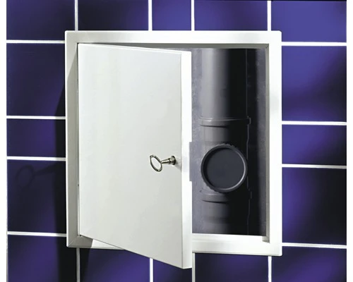 Inspectiedeur Softline Plaatstaal Verzinkt Wit RAL 9016 Met Verzonken 4-kantafsluiting 50 X 50 Cm - Afbeelding 2