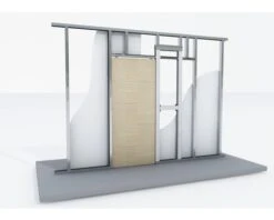 Knauf Pocket Kit Standard Schuifdeursysteem Voor Houten Deurblad (CW 75 En CW 100)