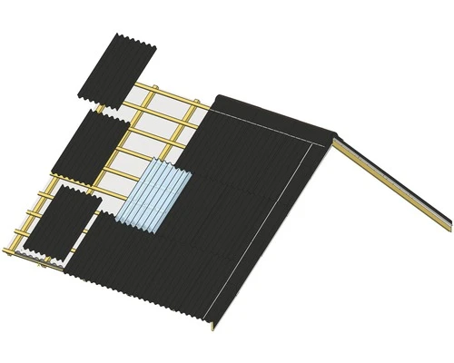 Gutta Bitumen Golfplaat Sinus 76/30 Zwart 2000 X 835 X 2,2 Mm - Afbeelding 3