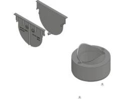 Hauraton TOP X Aansluitset Met Schutbord Wand En Adapter DN/OD 75/110 Zwart
