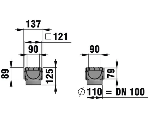 Hauraton TOP X Universele Kast Compleet DN/OD 110 Zwart - Afbeelding 2