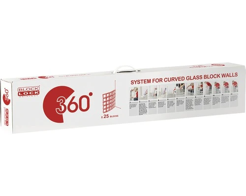 BLOCK LOCK 360° Montageset Voor 25 Glasbouwstenen In Gebogen Muren