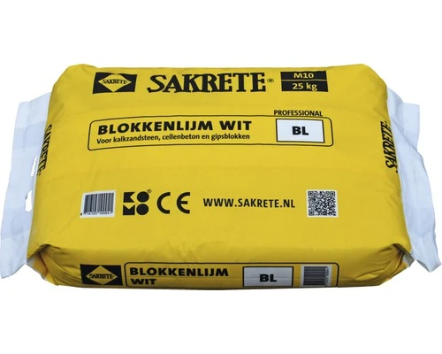 SAKRETE Blokkenlijm Wit 25 Kg