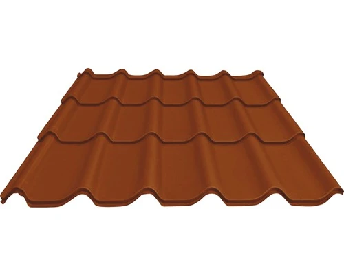 PRECIT Dakpanplaat Metaal RAL 3009 Oxiderood 1100 X 1170 X 0,5 Mm