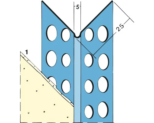 Dunpleister Hoekbeschermer 1030D-2600 Mm, Verzinkt Voor Pleisterlaagdikte 1 Mm 1 Dunpleister Hoekbeschermer 1030D-2600 Mm, Verzinkt Voor Pleisterlaagdikte 1 Mm