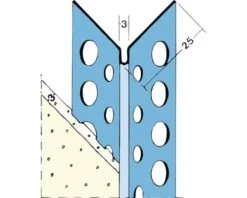 PROTEKTOR Hoekbeschermer 1034D-2600 Mm Verzinkt Voor Pleisterlaag 3 Mm