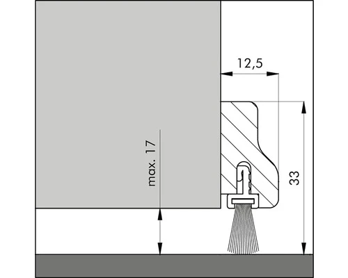 ELLEN Tochtprofiel HDS-B Beuken Met Borstel 100 Cm - Afbeelding 3
