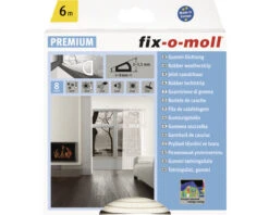 FIX-O-MOLL Premium Rubber Tochtband D Zelfklevend Wit 9 Mm X 6 M