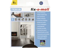 FIX-O-MOLL Premium Rubber Tochtband D Zelfklevend Bruin 9 Mm X 6 M