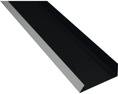 PRECIT Randhoek Slagregenschort Voor Dakpanplaat RAL 9005 Zwart 1000 X 100 Mm - Afbeelding 3