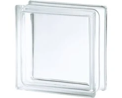 Glazen Bouwsteen Volledig Zicht Wit 19 X 19 X 8 Cm