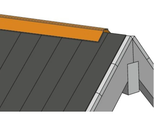 PRECIT H12 Nokvorst Recht Voor Trapeziumplaten RAL 7016 Antracietgrijs 1000 X 95 X 95 Mm - Afbeelding 3